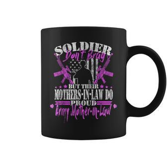 Soldiers Don't Brag Proud Army Mother-In-Law Military Mom Coffee Mug | Mazezy