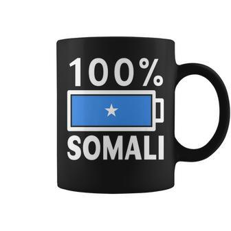 Somalia Flag 100 Somali Battery Power Coffee Mug | Mazezy