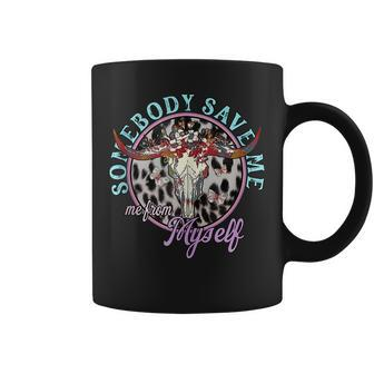 Somebody Save Me Country Music Retro Cowgirl Coffee Mug - Monsterry UK