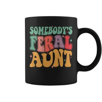 Somebodys Feral Aunt Cool Aunts Club New Aunt On Back Coffee Mug | Mazezy