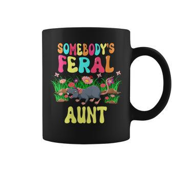 Somebodys Feral Aunt Cute Rat Bow Tie Flowers Animal Coffee Mug | Mazezy