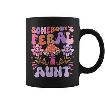Somebodys Feral Aunt Groovy For Cool Aunt Gift For Aunt Coffee Mug | Mazezy