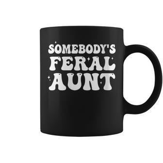 Somebodys Feral Aunt Groovy For Mom Mothers Day Gifts For Mom Funny Gifts Coffee Mug | Mazezy