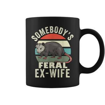 Somebodys Feral Ex Wife Funny Divorce Retro Feral Cat Mom Coffee Mug | Mazezy