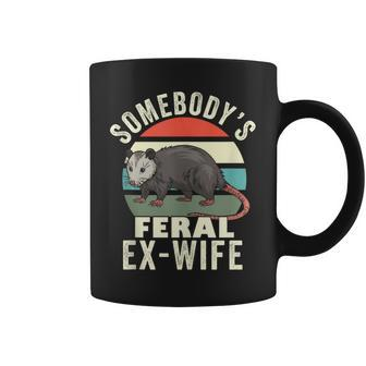 Somebodys Feral Ex Wife Funny Divorce Retro Feral Cat Mom Gifts For Mom Funny Gifts Coffee Mug | Mazezy