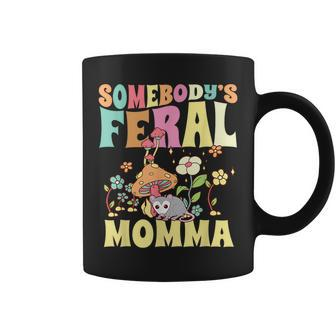 Somebodys Feral Momma Wild Family Opossum Mom Mushroom Gifts For Mom Funny Gifts Coffee Mug | Mazezy DE