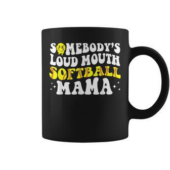 Somebodys Loud Mouth Softball Mama Mothers Day Mom Life Gifts For Mom Funny Gifts Coffee Mug | Mazezy DE