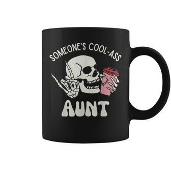 Someone's Cool Ass Aunt Cool Auntie Club Skull Skeleton Coffee Mug - Monsterry CA