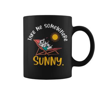 Take Me Somewhere Beach Sunny Vacation Summer Travel Sunset Coffee Mug | Mazezy
