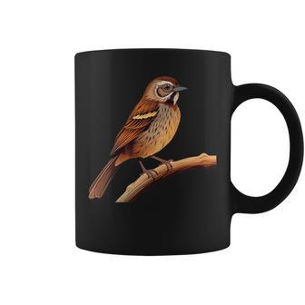 Song Sparrow Bird Lover Illustration Coffee Mug | Mazezy