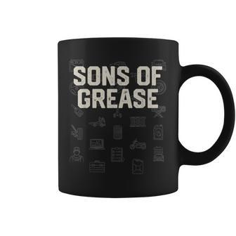 Sons Of Grease Mechanic Dad Jokes Car Repair Punchline Funny Coffee Mug | Mazezy