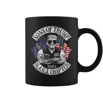 Sons Of Trump Maga Chapter 2024 On Back Maga Funny Gifts Coffee Mug | Mazezy