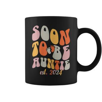 Soon To Be Auntie 2024 Pregnancy Announcement Aunt Coffee Mug - Seseable