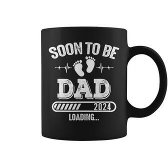 Soon To Be Dad 2024 Loading For Pregnancy Announcement Coffee Mug - Monsterry DE