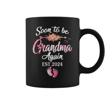 Soon To Be Grandma Again 2024 Promoted To New Grandma Women Gift For Womens Coffee Mug | Mazezy