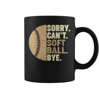 Sorry Cant Softball Bye Girls Ns Kids Funny Softball Mom Gifts For Mom Funny Gifts Coffee Mug | Mazezy