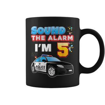 Sound The Alarm Im 5 Happy Birthday 5Th Police Car Year Old Coffee Mug | Mazezy