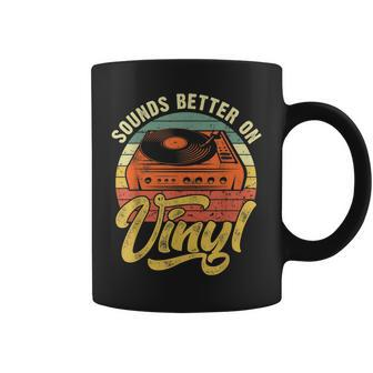 Sounds Better On Vinyl - Music Lover Disc Records Collector Coffee Mug - Seseable