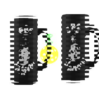 Space Champion Funny Pickleball Alien Coffee Mug | Mazezy