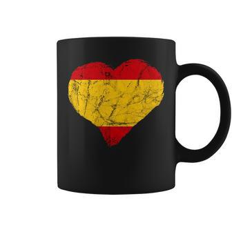 Spain Spanish Pride Espana Heart Spanish Flag Spanish Roots Coffee Mug | Mazezy
