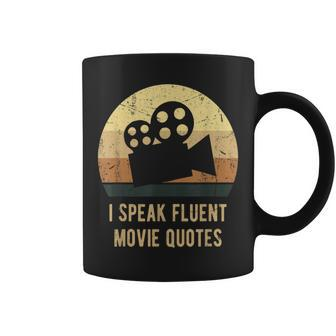 I Speak Fluent Movie Quotes Vintage Movie Lover Coffee Mug | Mazezy