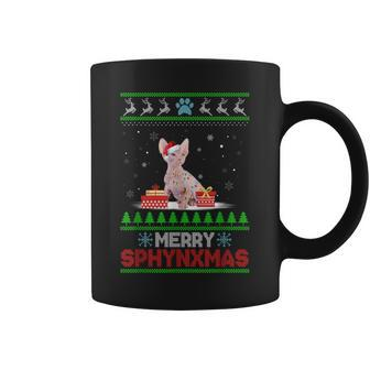 Sphynx Cat Lover Christmas Ugly Xmas Sweater Sphynx Coffee Mug | Mazezy