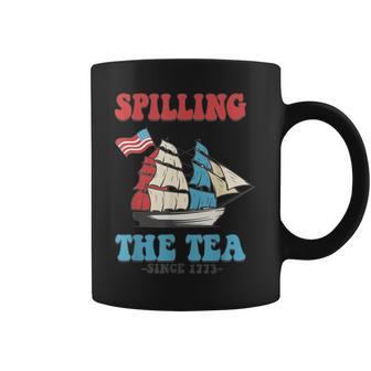 Spilling The Tea Since 1773 Vintage Us History Teacher Women Coffee Mug | Mazezy
