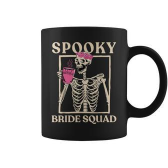 Spooky Bride Squad Skeleton Halloween Bachelorette Party Coffee Mug - Thegiftio UK