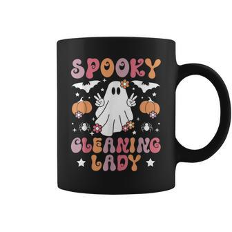 Spooky Cleaning Lady Halloween Housekeeping Cleaner Coffee Mug - Monsterry