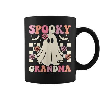 Spooky Grandma Halloween Ghost Costume Retro Groovy Coffee Mug - Seseable