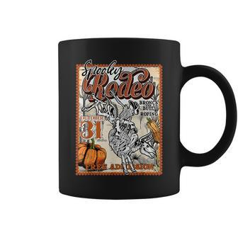 Spooky Hollow Rodeo Western Skeleton Cowboy Halloween Coffee Mug - Seseable