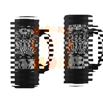 Spooky Mom Halloween Skeleton Costume Retro Groovy Coffee Mug - Thegiftio UK