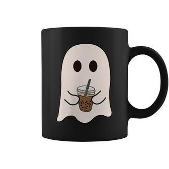 Spooky Season Cute Little Ghost Ice Coffee Halloween Costume Coffee Mug - Seseable