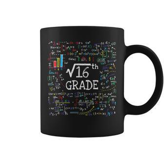 Square Root Of 16 Back To School 4Th Fourth Grade Math Funny Math Funny Gifts Coffee Mug | Mazezy