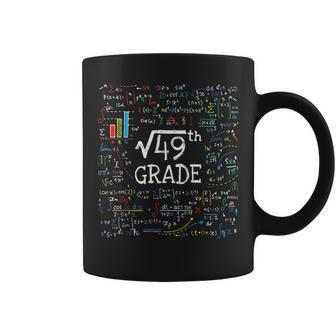 Square Root Of 49 Back To School 7Th Seventh Grade Math Math Funny Gifts Coffee Mug | Mazezy