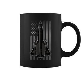 Sr-71 Blackbird And American Flag Coffee Mug | Mazezy