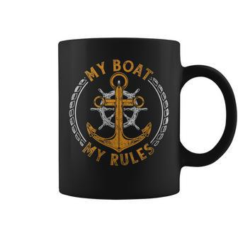Sring Wheel Sailboat Captain Sailor Anchor Funny Sailing Coffee Mug | Mazezy