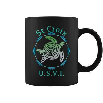 St Croix Usvi Vintage Tribal Turtle Coffee Mug | Mazezy