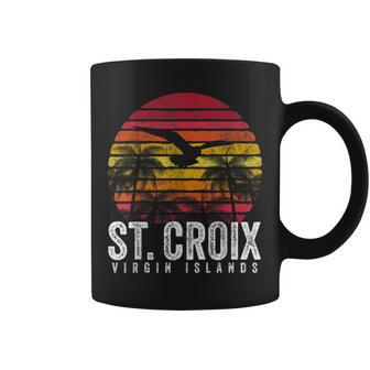 St Croix Vintage Retro Sunset Beach Island Women Coffee Mug | Mazezy