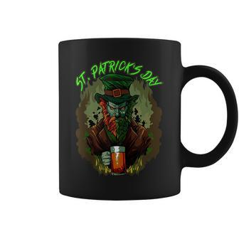 St Patricks Day Horror Scary Dark Leprechaun Spooky Cool Coffee Mug | Mazezy