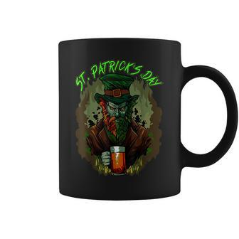 St Patrick's Day Horror Scary Dark Leprechaun Spooky Cool Leprechaun Coffee Mug | Mazezy