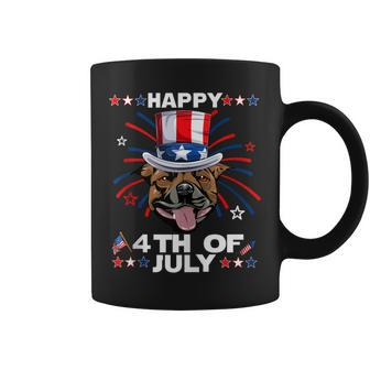 Staffordshire Bull Terrier Dog Patriotic 4Th Of July Dogs Coffee Mug | Mazezy