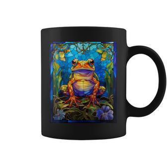 Stained Glass Style African Bullfrog Coffee Mug | Mazezy
