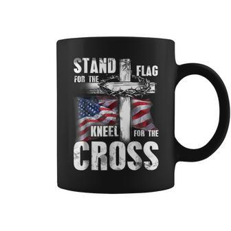 Stand For The Flag Kneel For The Cross Patriotic Coffee Mug | Mazezy