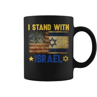 I Stand With Israel I Stand With Israel America Flag Coffee Mug - Thegiftio UK