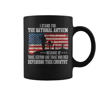 I Stand For The National Anthem Veteran Pride Coffee Mug | Mazezy