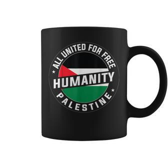 Stand With Palestine Free Palestine Peace Love Flag Coffee Mug - Monsterry