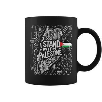 I Stand With Palestine Quote A Free Palestine Coffee Mug - Monsterry DE