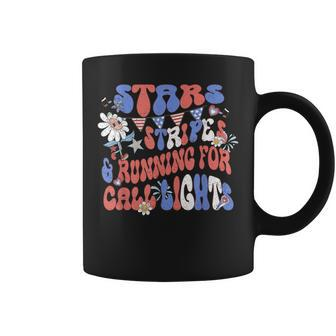 Stars And Stripes Running For Call Lights 4Th Of July Nurse Coffee Mug | Mazezy