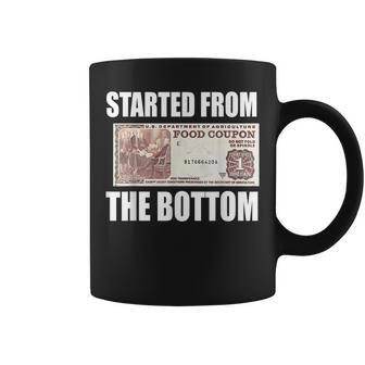 Started From Bottom Food Stamp Coupon Meme Coffee Mug - Monsterry